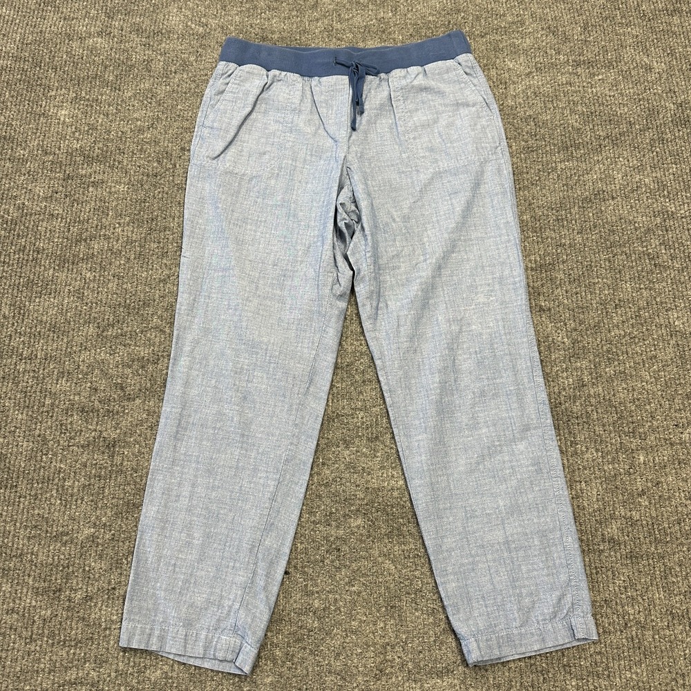 Talbots Womens Jogger Pants Size 10 Blueβ Straight Leg Mid Rise Cotton